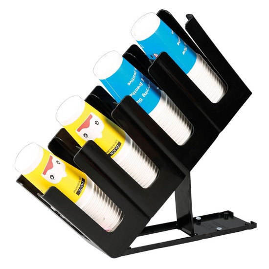 Βάση πλαστική APS 4 θέσεων για ποτήρια/καπάκια ρυθμιζόμενου ύψους 43,5x11,5x22/47εκ.