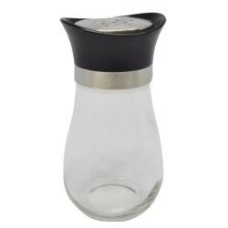 Αλατιέρα-πιπεριέρα γυαλί/inox 5,9x11,3εκ. 100ml