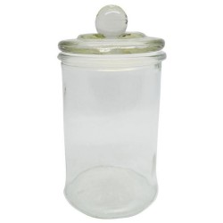 Βάζο γυάλινο με αεροστεγές καπάκι 650ml 9,7x18,5εκ.