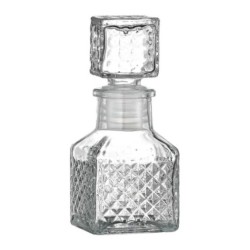 Καραφάκι γυάλινο τετράγωνο με σκάλισμα 50ml