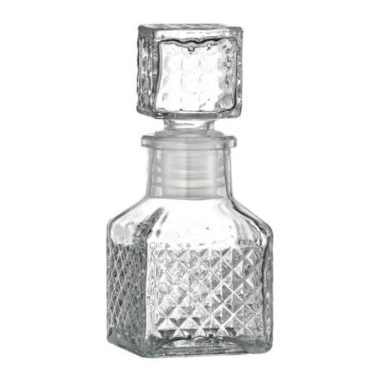 Καραφάκι γυάλινο τετράγωνο με σκάλισμα 50ml