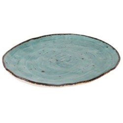 Πιατέλα κεραμική οβάλ σιέλ 33x22,8x2,3εκ. SPLASH