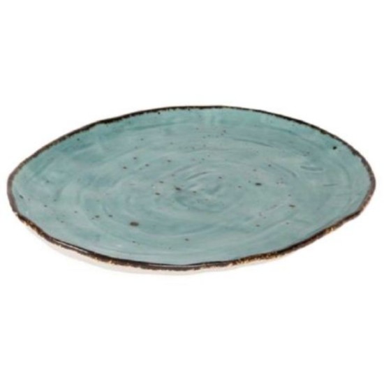 Πιατέλα κεραμική οβάλ σιέλ 33x22,8x2,3εκ. SPLASH