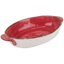 Ταψί πορσελάνινο πυρίμαχο οβάλ κόκκινο 33,5x21,5x6,5εκ. SPLASH