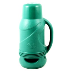 Θερμός πλαστικό με γυαλί πράσινο 350ml IDEAL