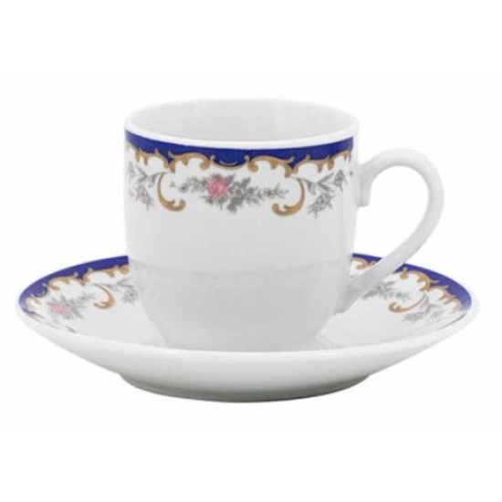 Σετ 6 φλυτζάνια καφέ πορσελάνης 90cc