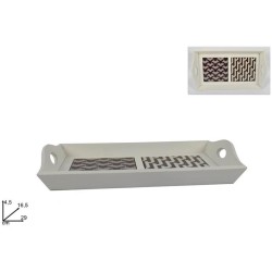 Δίσκος σερβιρίσματος ξύλο/πέτρα 29x16,5x4,5εκ.