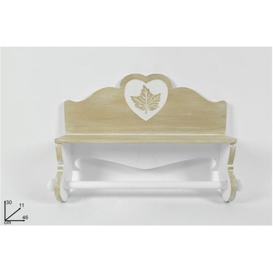 Βάση για ρολό κουζίνας επιτοίχια ξύλινη 46x11x30εκ.