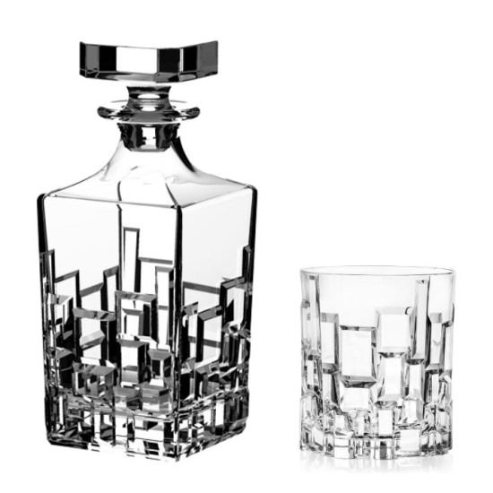 Σετ ουΐσκυ 7 τεμαχίων με καράφα κρυστάλλινο Etna