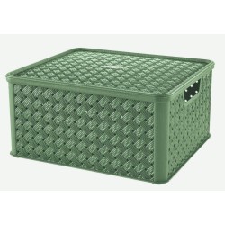 Κουτί αποθήκευσης πλαστικό rattan βεραμάν 29x16,6x11,2εκ. 4L Arianna