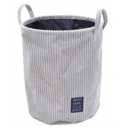 Καλάθι απλύτων υφασμάτινο γκρι 38x46εκ.