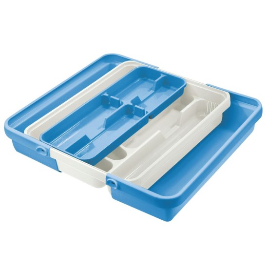 Κουταλοθήκη συρταριού διπλή με προσθήκη πλαστική 31,7(55)x41,8x7,7εκ.