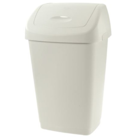 Κάδος απορριμάτων πλαστικός με αιωρούμενο καπάκι 22,5x28,5x47εκ. 15L AURORA