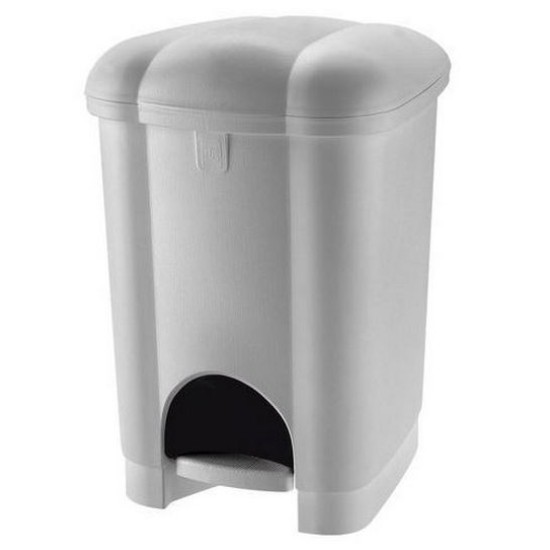 Πεντάλ μπάνιου πλαστικό γκρι 30,2x27,5x41,5εκ. 16L Carolina