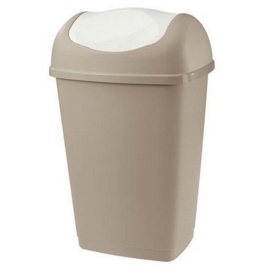Κάδος απορριμάτων πλαστικός σταχτί 32,5x25,5x52εκ. 25L GRACE