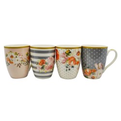 Κύπελο πορσελάνης 4 σχέδια ΛΟΥΛΟΥΔΙΑ 340ml