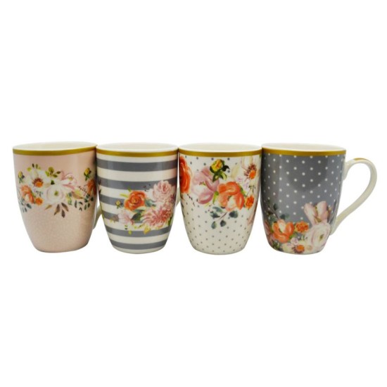 Κύπελο πορσελάνης 4 σχέδια ΛΟΥΛΟΥΔΙΑ 340ml