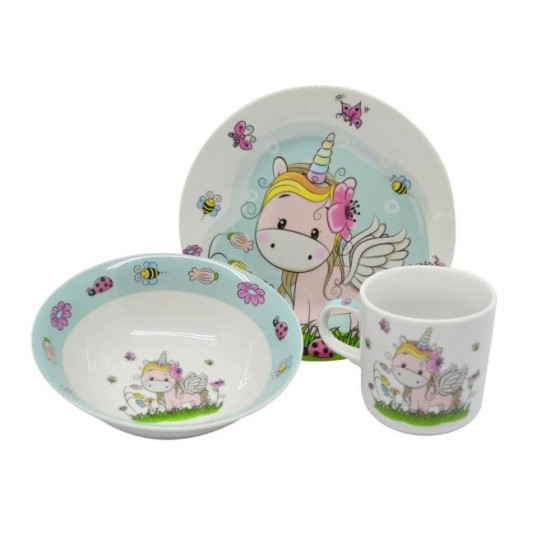 Σετ μπεμπέ 3 τεμαχίων πορσελάνης ΜΟΝΟΚΕΡΟΣ