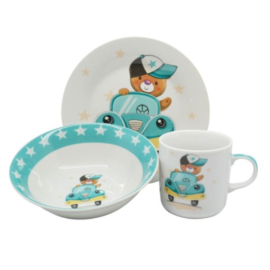 Σετ μπεμπέ 3 τεμαχίων πορσελάνης 