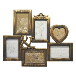 Πολυκορνίζα τοίχου πλαστική αντικέ χρυσό 41χ1χ50,5εκ.