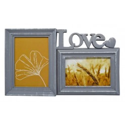 Πολυκορνίζα τοίχου πλαστική γκρι 37x3x22εκ.