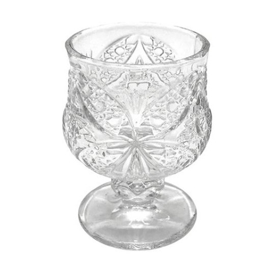 Σετ 6 ποτήρια λικέρ γυάλινα με σκάλισμα 50ml