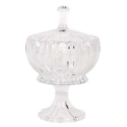 Φοντανιέρα με πόδι γυάλινη 15,5x11,3x16,2εκ. FLAME
