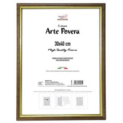 Κορνίζα ξύλινη καφέ/χρυσό 30x40εκ.