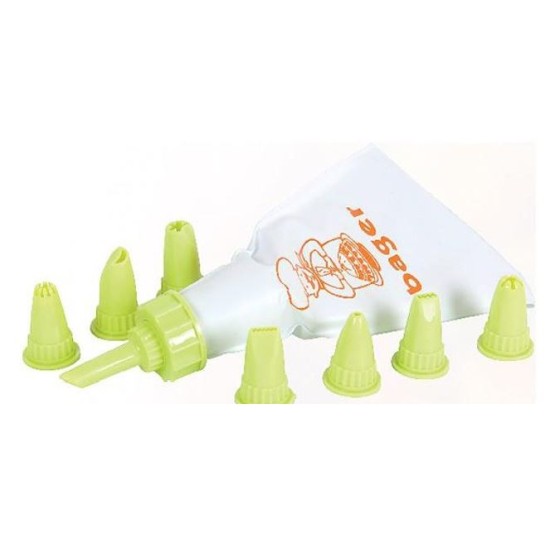 Κορνέ ζαχαροπλαστικής σακούλα με 8 μύτες