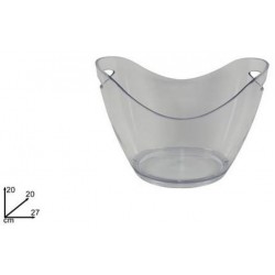 Σαμπανιέρα plexiglass οβάλ διάφανη 27x20x20εκ.