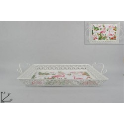 Δίσκος σερβίρισματος μεταλλικός 39x27x4,5εκ. FLAMINGO