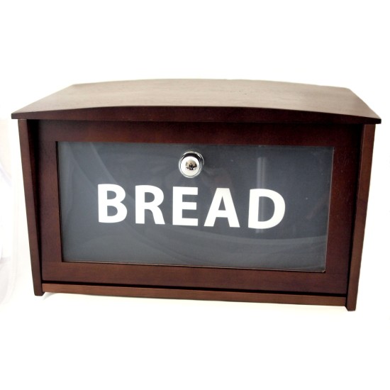 Ψωμιέρα ξύλινη με ντουλάπι 35x22x24εκ.