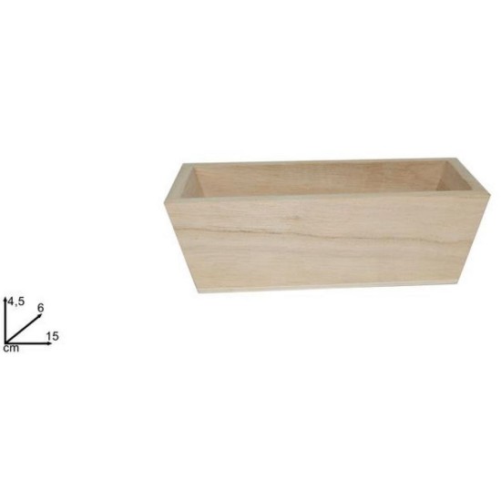 Θήκη ζάχαρης/τσαγιού ξύλινη 15x6x4,5εκ.