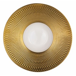 Πιάτο ζυμαρικών πορσελάνης χρυσό 27,5/12,5x7εκ. DERAS