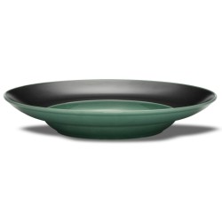 Πιάτο ζυμαρικών πορσελάνης πράσινο/μαύρο 27,5x5εκ. EKATE