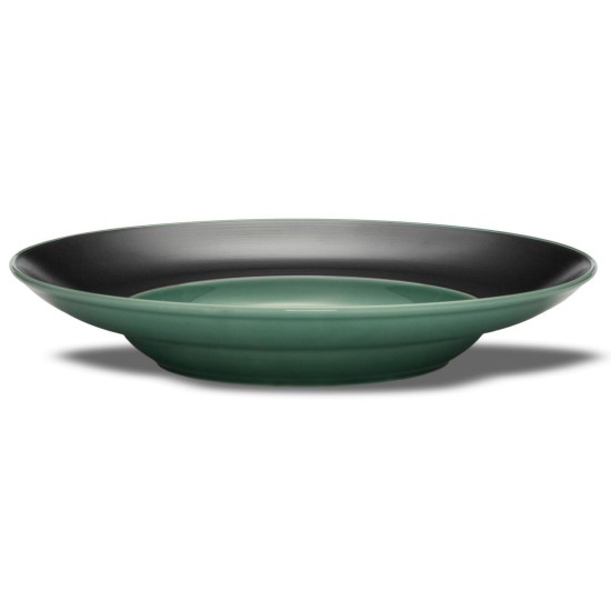 Πιάτο ζυμαρικών πορσελάνης πράσινο/μαύρο 27,5x5εκ. EKATE