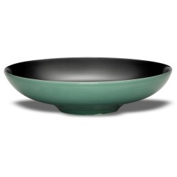 Πιάτο βαθύ πορσελάνης πράσινο/μαύρο 22x5,5εκ. EKATE