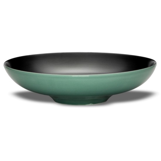 Πιάτο βαθύ πορσελάνης πράσινο/μαύρο 22x5,5εκ. EKATE