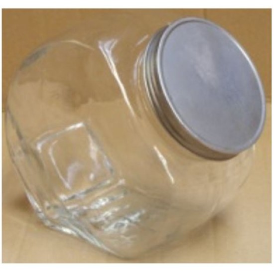 Μπισκοτιέρα γυάλινη με μεταλλικό καπάκι 2.5L