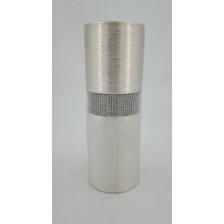 Ανθοδοχείο κεραμικό ασημί με στρας 10,8x29,2εκ.
