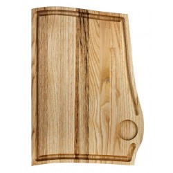 Πιατέλα ξύλινη καστανιάς με λούκι και ντιπ 38x28x1,9εκ.