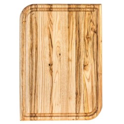 Πιατέλα ξύλινη καστανιάς με λούκι 38x27x1,9εκ.