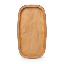 Πιατέλα ξύλινη καρυδιά σκαμένη 30x16,5x3,2εκ.