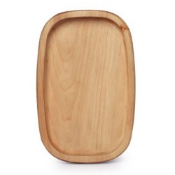 Πιατέλα ξύλινη καρυδιά σκαμένη 25x16,5x3,2εκ.