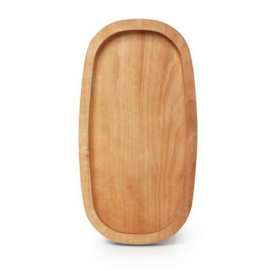 Πιατέλα ξύλινη καρυδιά σκαμένη 25x13,5x3,2εκ.