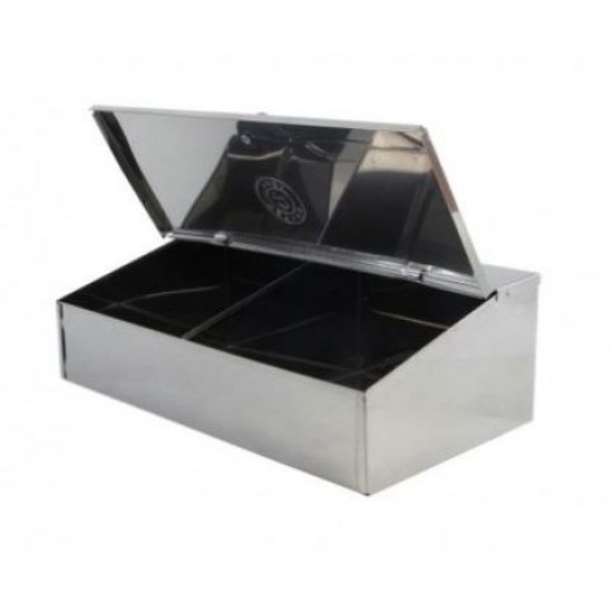 Καφεκούτι inox 2 θέσεων 28x15x9εκ.