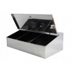 Καφεκούτι inox 3 θέσεων 28x15x9εκ.