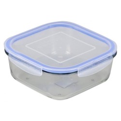 Φαγητοδοχείο πυρίμαχο με καπάκι τετράγωνο 15,5x15,5x7,9εκ. 1L