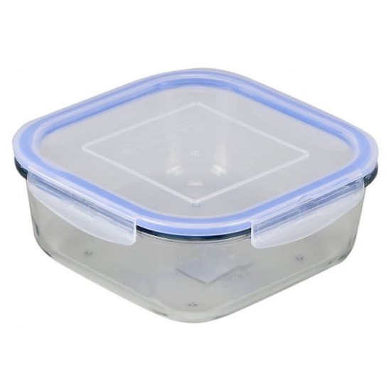 Φαγητοδοχείο πυρίμαχο με καπάκι τετράγωνο 15,5x15,5x7,9εκ. 1L