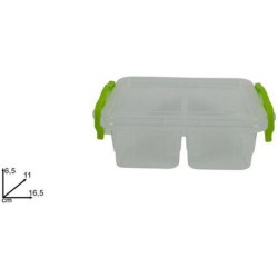 Φαγητοδοχείο πλαστικό 2 θέσεων 500ml 16,5x11x6,5εκ.